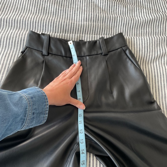 Zara Faux Leather High Waist Pants | S - Picture 10 of 11